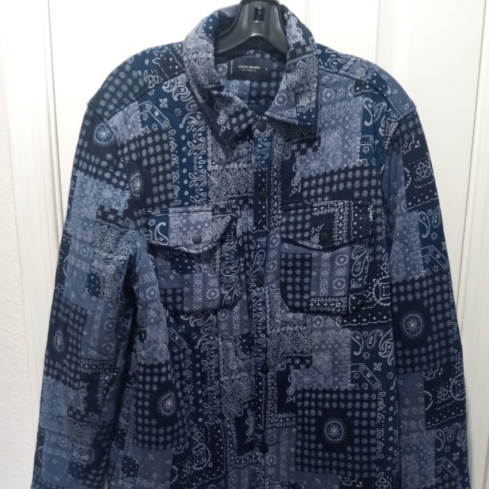 Lucky Brand Indigo Bandana Shirt/jacket